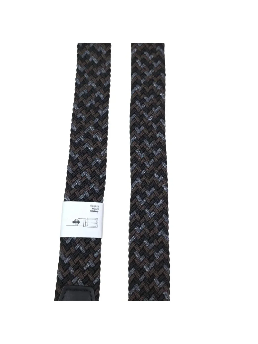 Nike Braided Woven Stretch Golf Belt XL 42-44 Metal Buckle Brown/Black/Gray